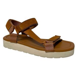 VINCE Carver Suede Leather Flatform Sport Strap Sandals 8.5